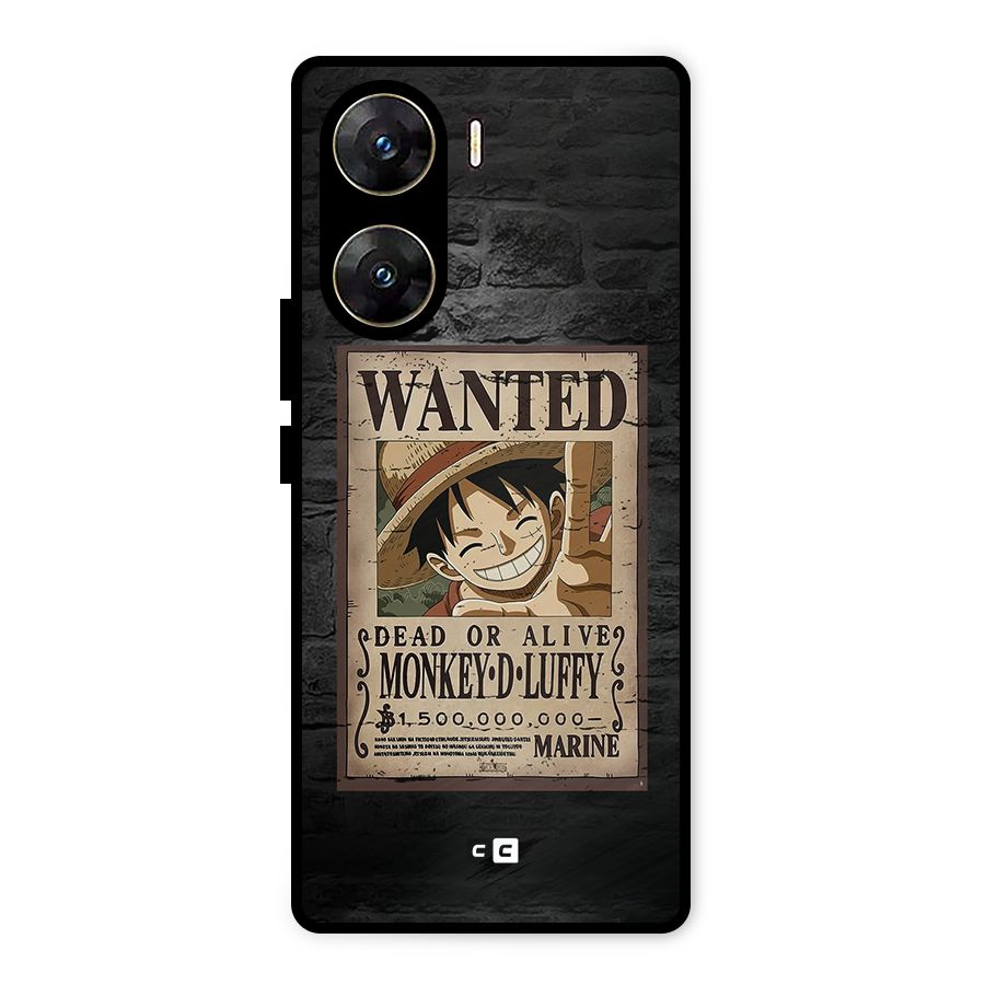 Luffy Wanted Metal Back Case for Vivo V29e
