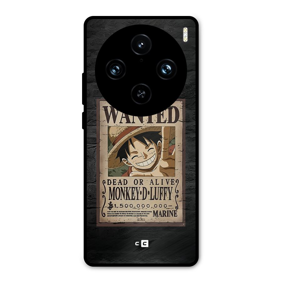 Luffy Wanted Metal Back Case for Vivo X100 Pro