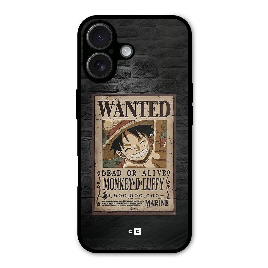 Luffy Wanted Metal Back Case for iPhone 16