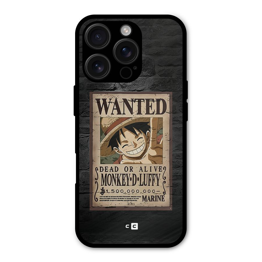Luffy Wanted Metal Back Case for iPhone 16 Pro