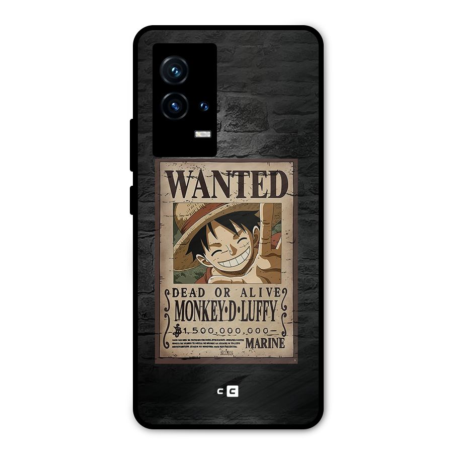 Luffy Wanted Metal Back Case for iQOO 9 5G