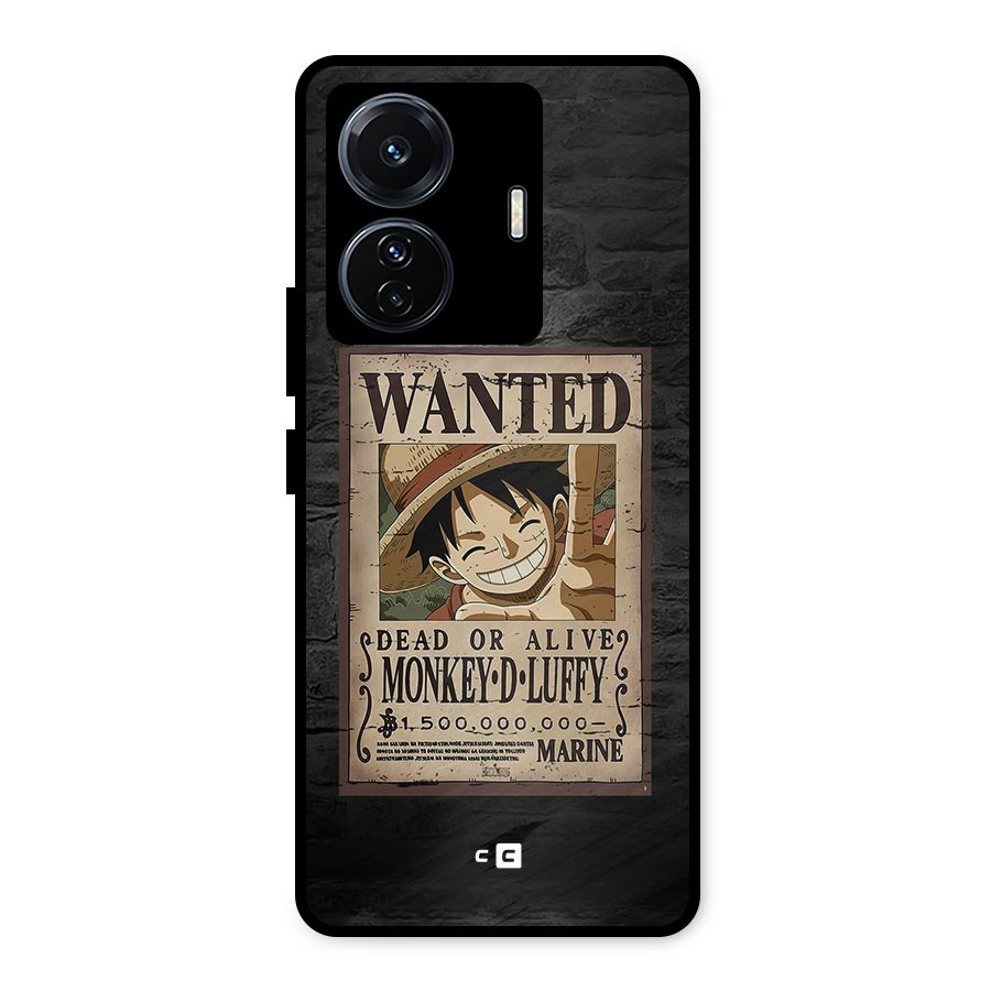 Luffy Wanted Metal Back Case for iQOO Z6