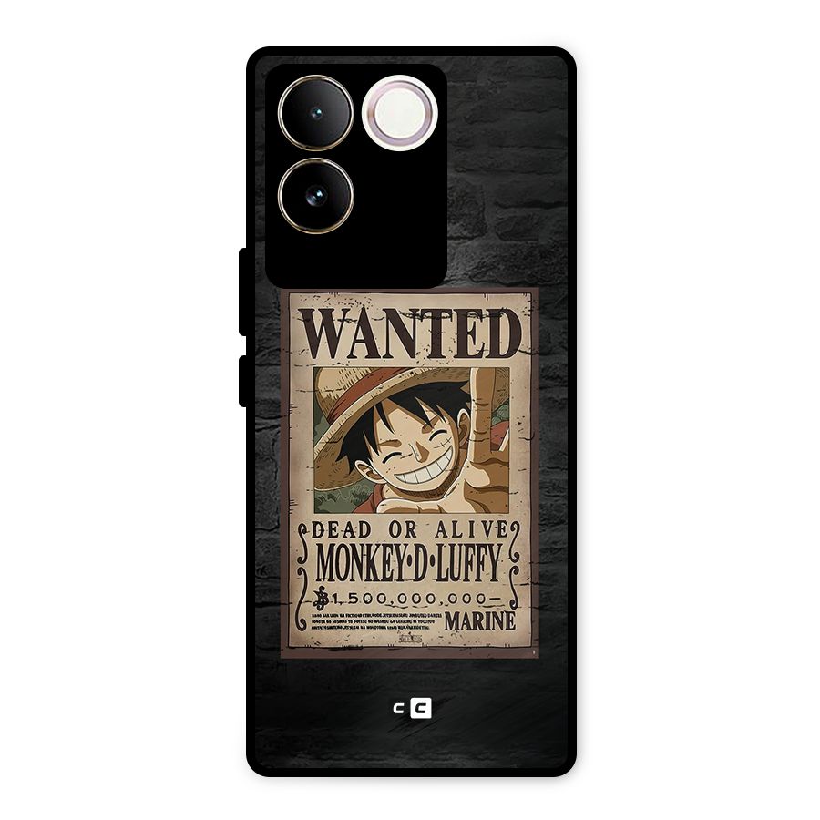 Luffy Wanted Metal Back Case for iQOO Z7 Pro