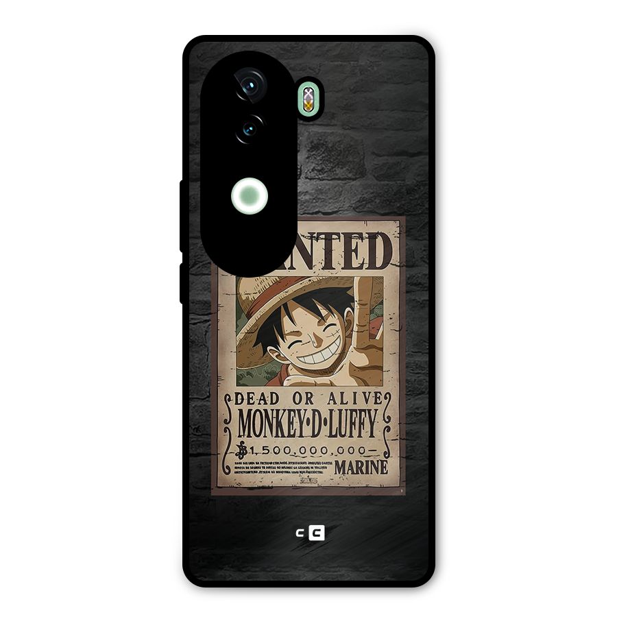 Luffy Wanted Metal Back Case for iQOO Z9s