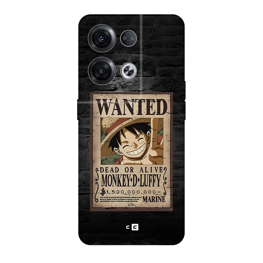 Luffy Wanted Original Polycarbonate Back Case for Oppo Reno8 Pro 5G