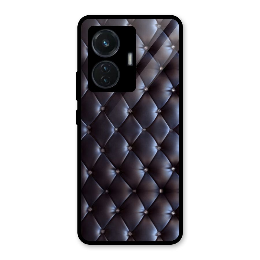 Luxury Pattern Glass Back Case for Vivo T1 44W