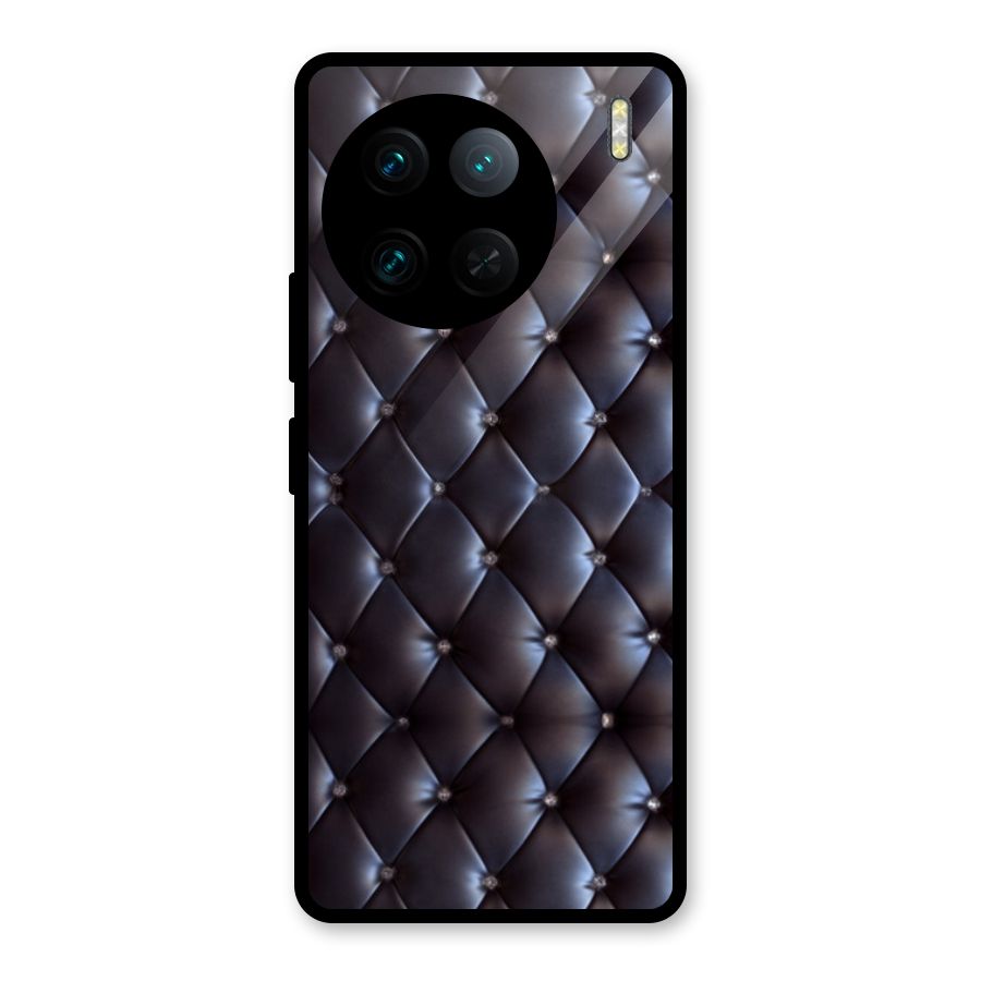 Luxury Pattern Glass Back Case for Vivo X90 Pro