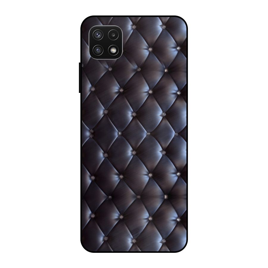 Luxury Pattern Metal Back Case for Galaxy A22 5G