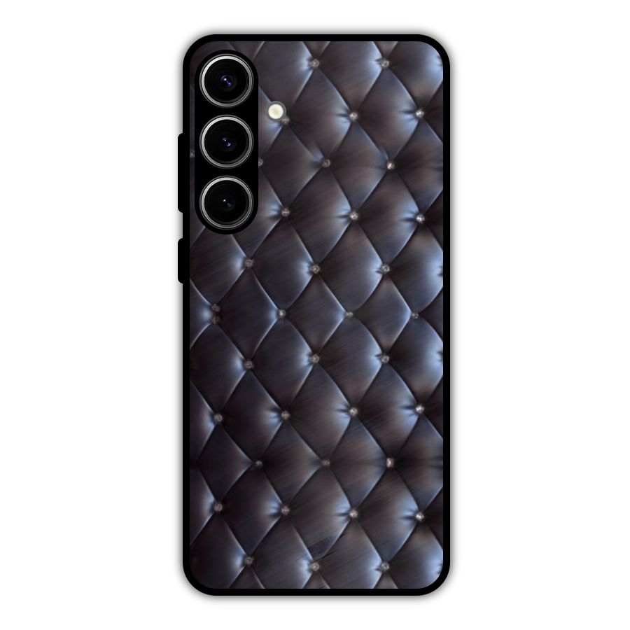 Luxury Pattern Metal Back Case for Galaxy S24 Plus