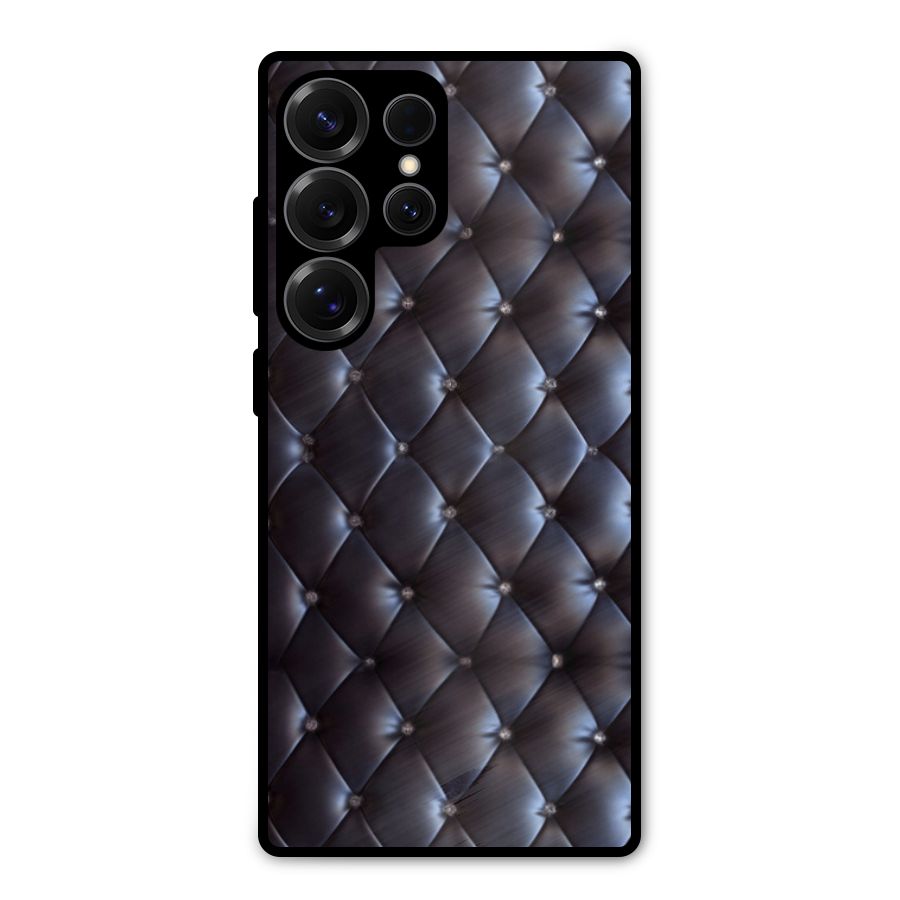 Luxury Pattern Metal Back Case for Galaxy S25 Ultra