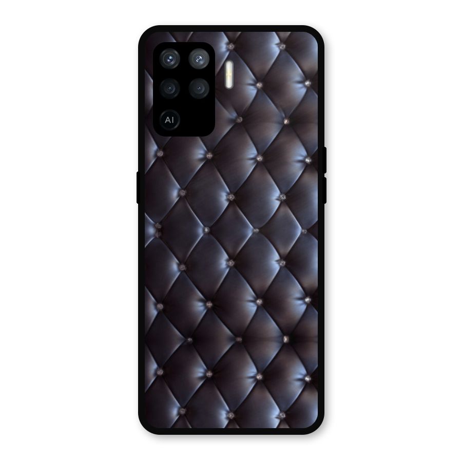 Luxury Pattern Metal Back Case for Oppo F19 Pro