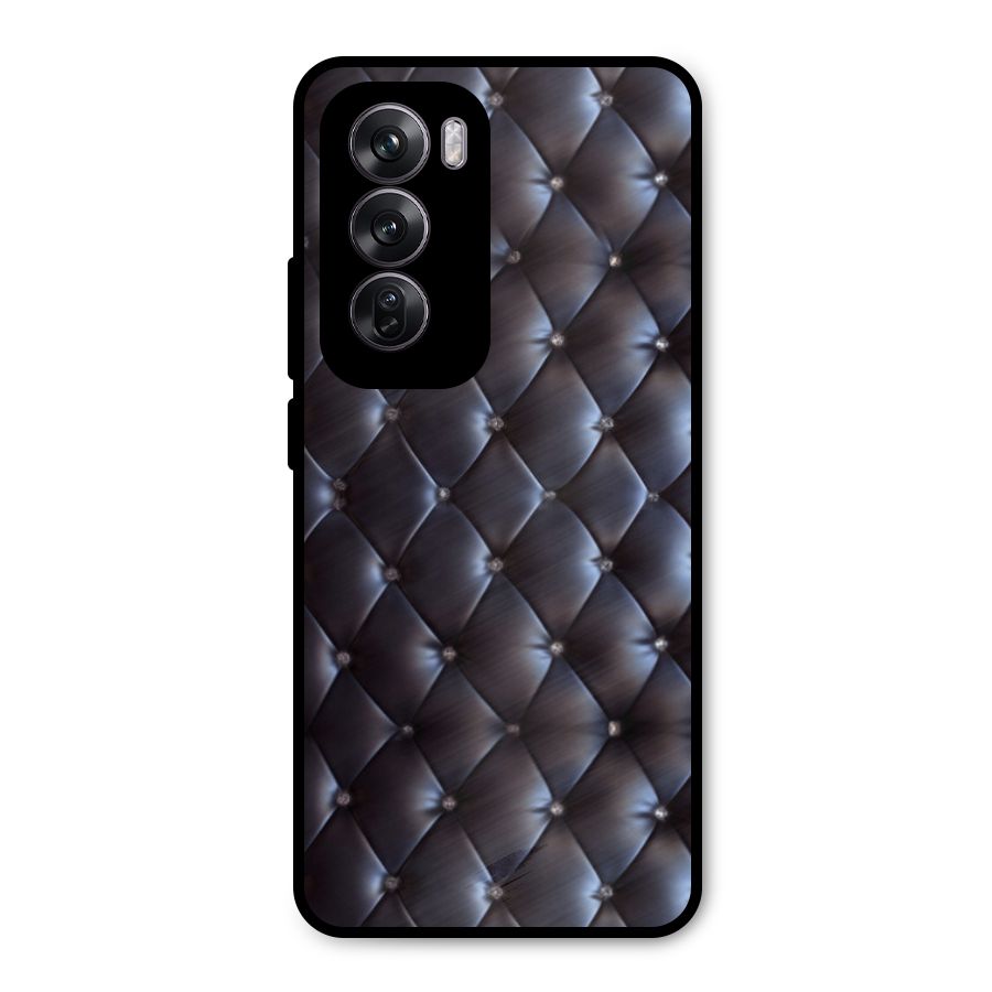 Luxury Pattern Metal Back Case for Oppo Reno12 Pro