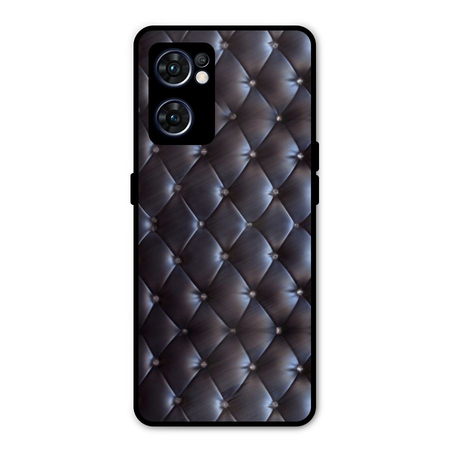 Luxury Pattern Metal Back Case for Oppo Reno7 5G