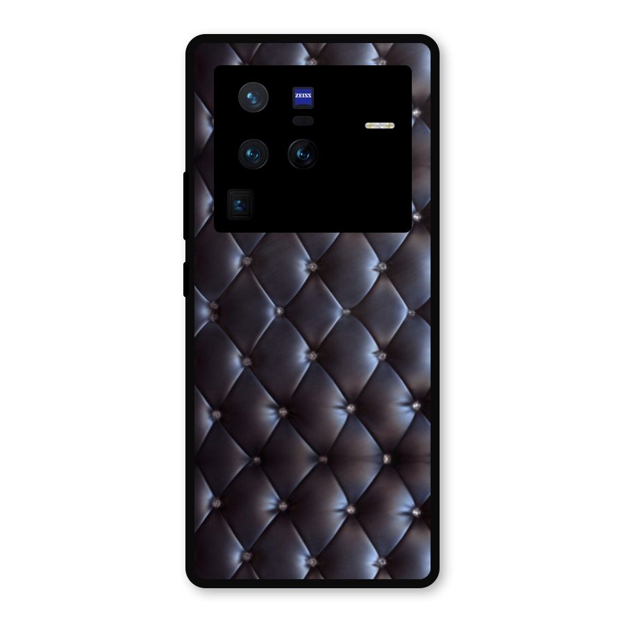 Luxury Pattern Metal Back Case for Vivo X80 Pro