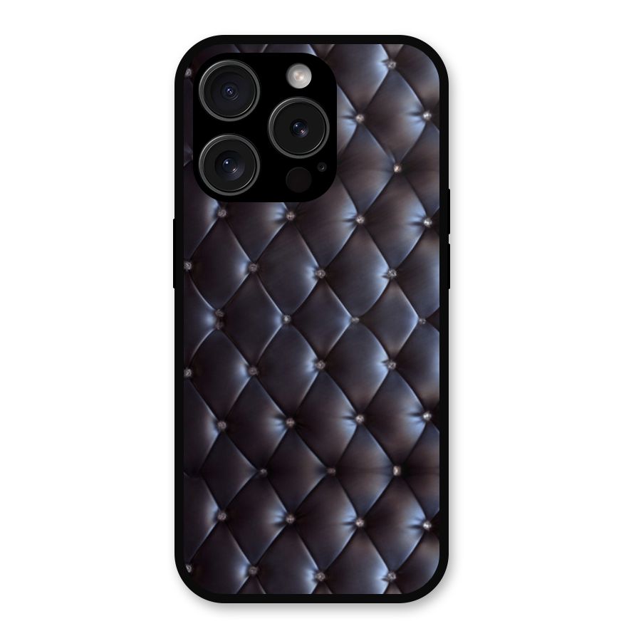 Luxury Pattern Metal Back Case for iPhone 15 Pro
