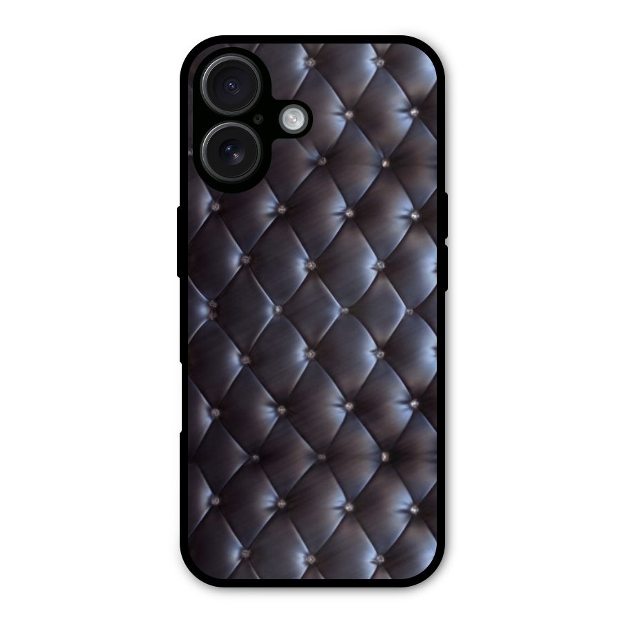 Luxury Pattern Metal Back Case for iPhone 16