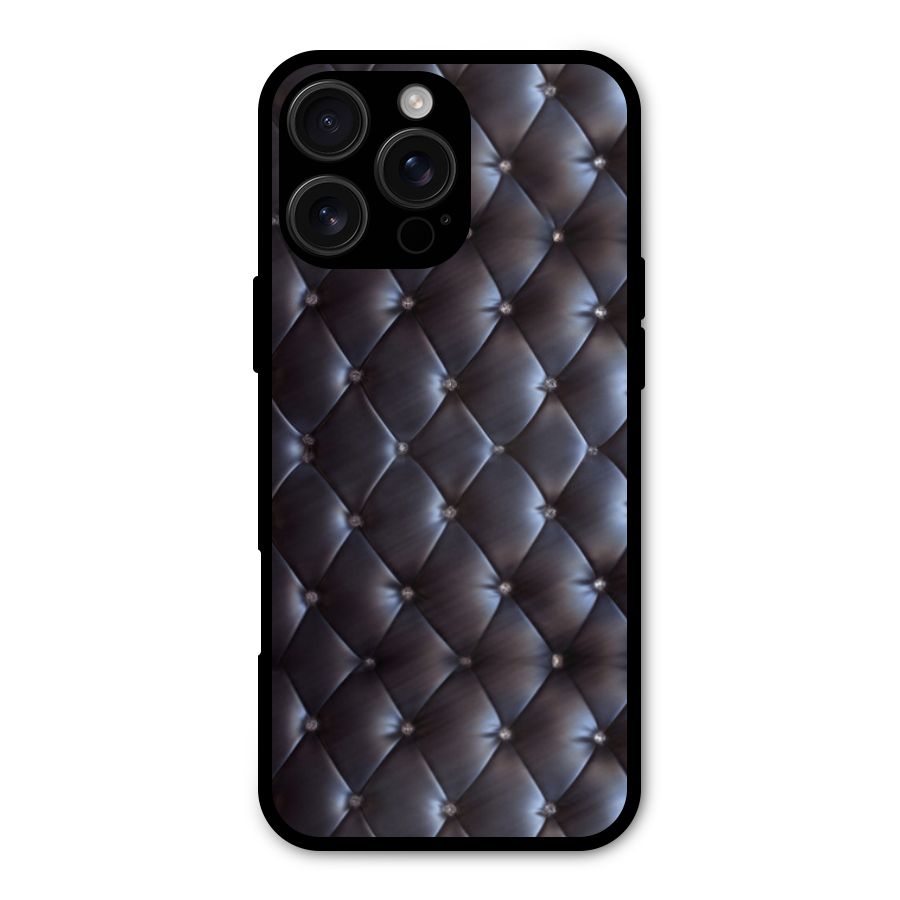 Luxury Pattern Metal Back Case for iPhone 16 Pro Max