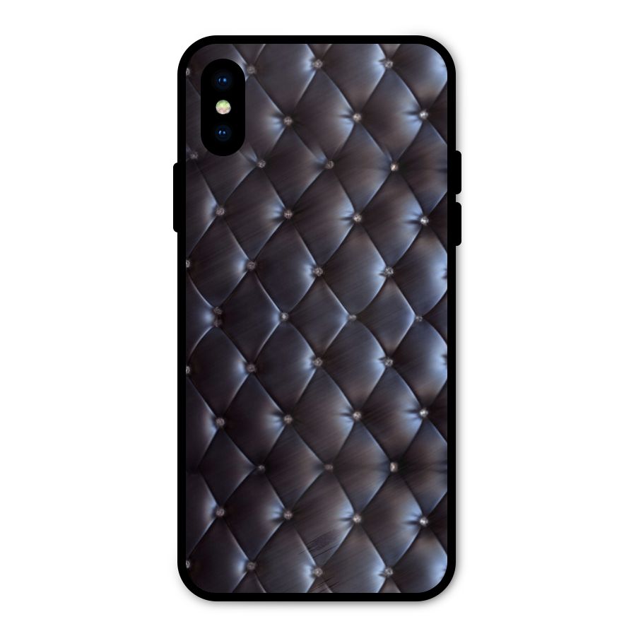 Luxury Pattern Metal Back Case for iPhone XS
