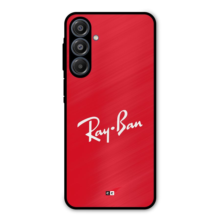 Luxury Red Metal Back Case for Galaxy A16 5G