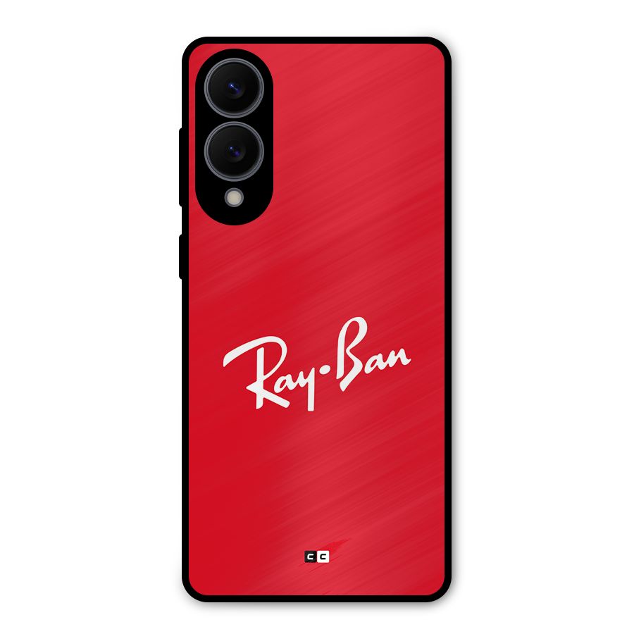 Luxury Red Metal Back Case for Galaxy S25 Edge