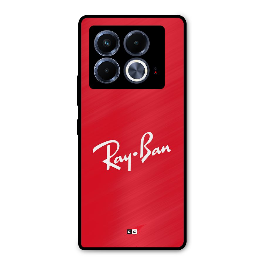 Luxury Red Metal Back Case for Infinix Note 40 5G