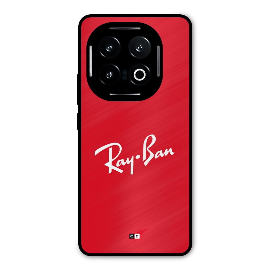 Luxury Red Metal Back Case for iQOO 13