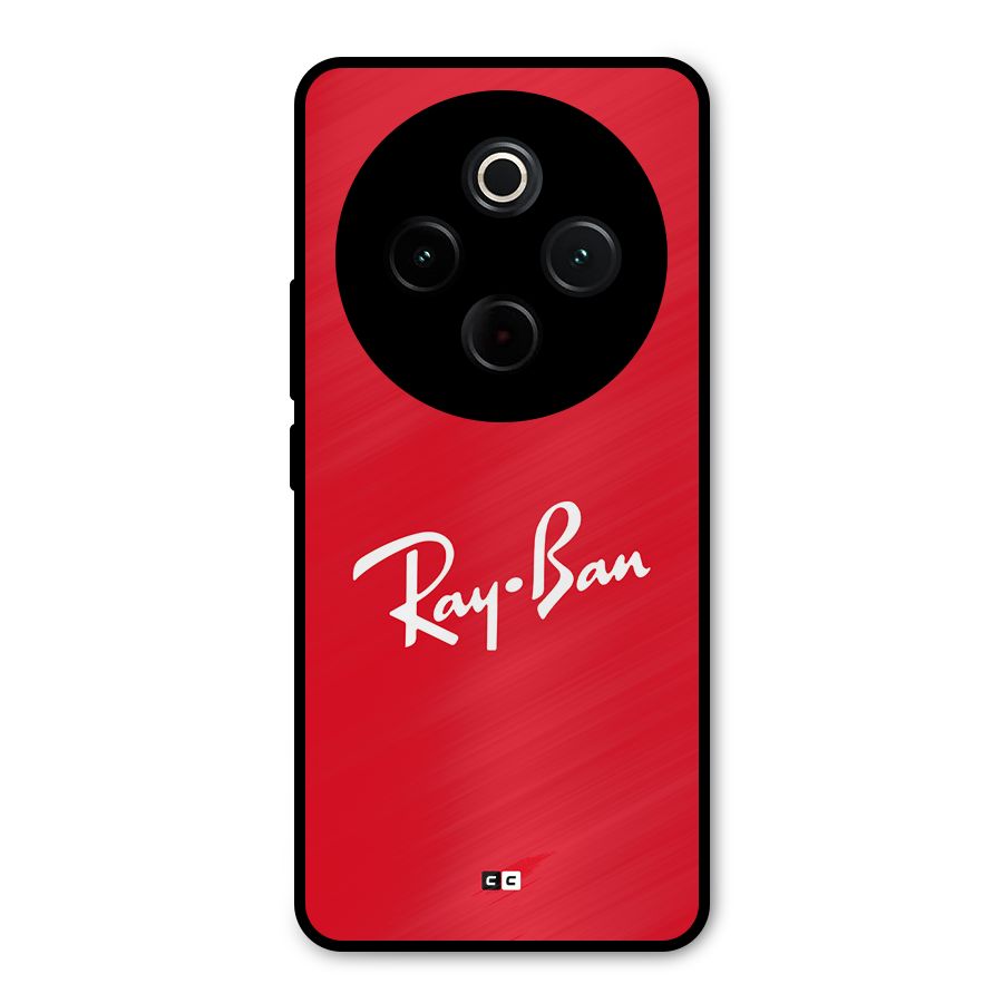 Luxury Red Metal Back Case for iQOO Z10