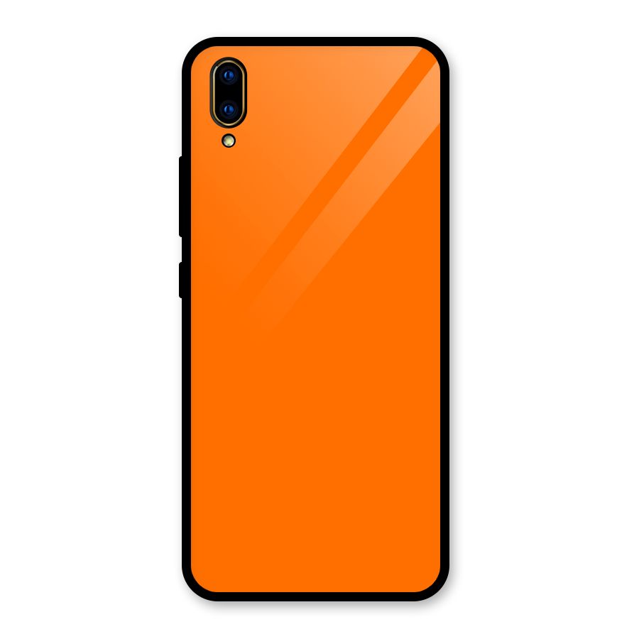 Mac Orange Glass Back Case for Vivo V11 Pro