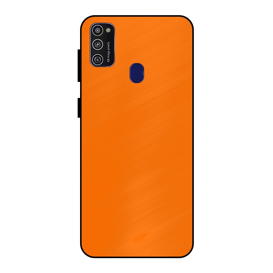 Mac Orange Metal Back Case for Galaxy M21