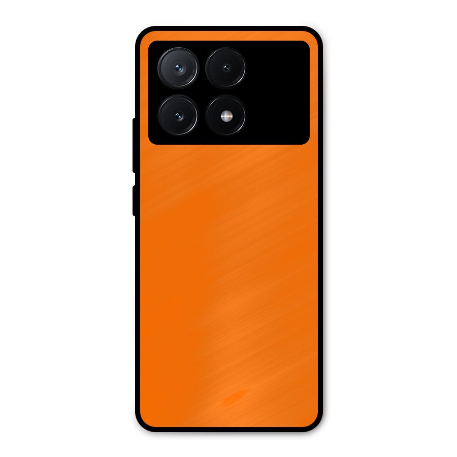 Mac Orange Metal Back Case for Poco X6 Pro