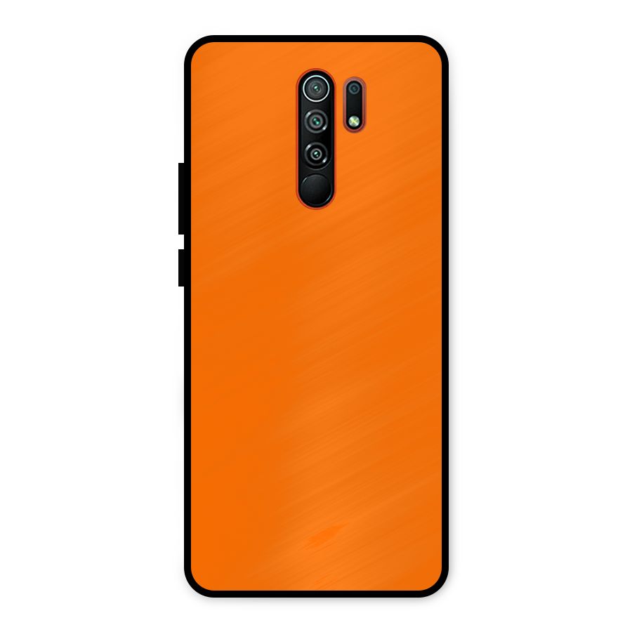 Mac Orange Metal Back Case for Redmi 9 Prime