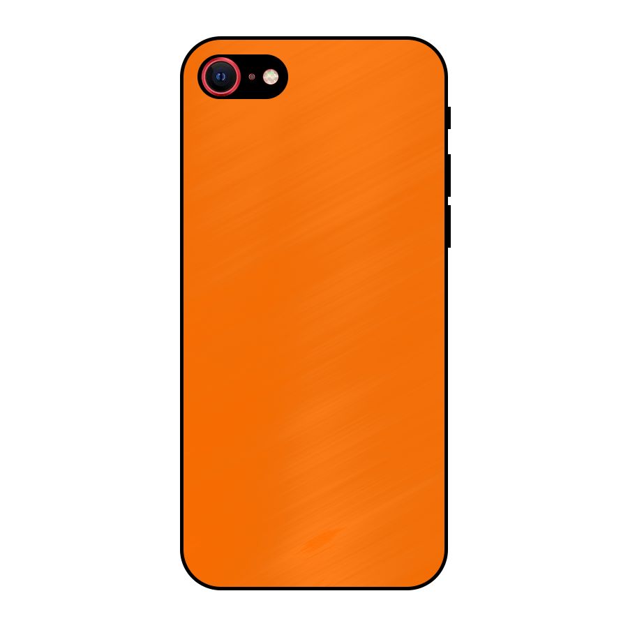 Mac Orange Metal Back Case for iPhone 8