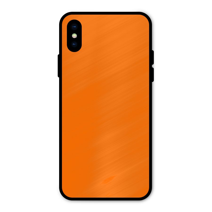 Mac Orange Metal Back Case for iPhone X