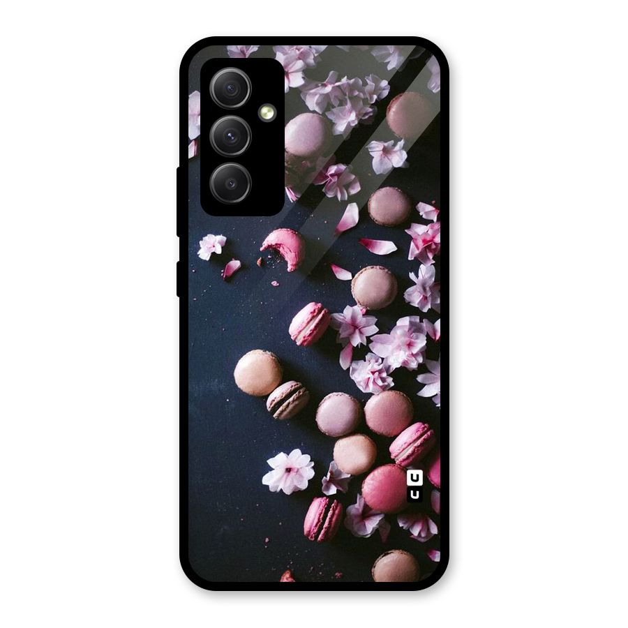 Macaroons And Cheery Blossoms Glass Back Case for Galaxy A34