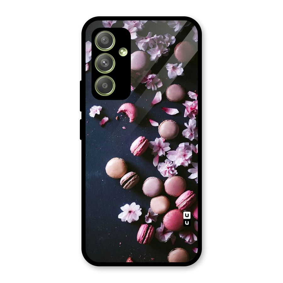Macaroons And Cheery Blossoms Glass Back Case for Galaxy A54