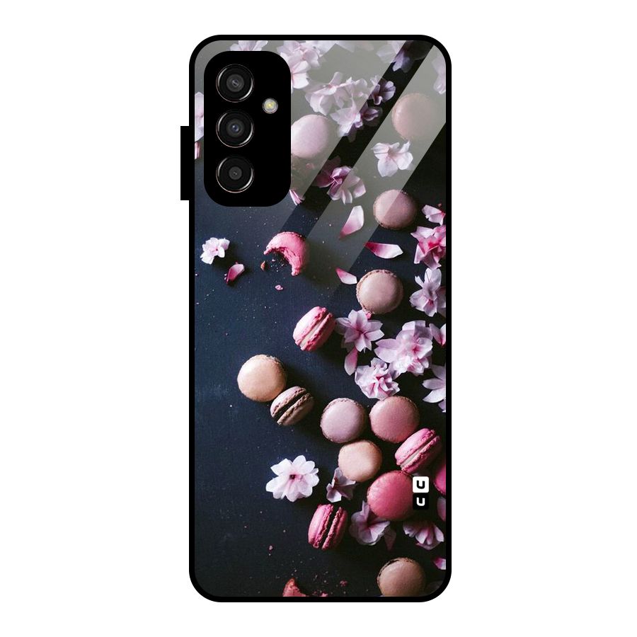 Macaroons And Cheery Blossoms Glass Back Case for Galaxy F13