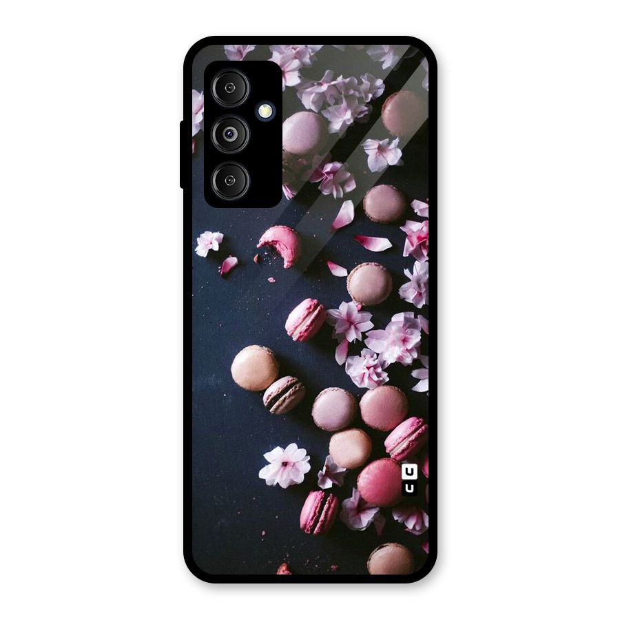 Macaroons And Cheery Blossoms Glass Back Case for Galaxy M14 5G