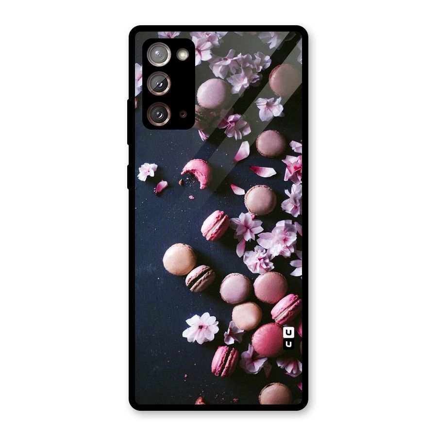 Macaroons And Cheery Blossoms Glass Back Case for Galaxy Note 20