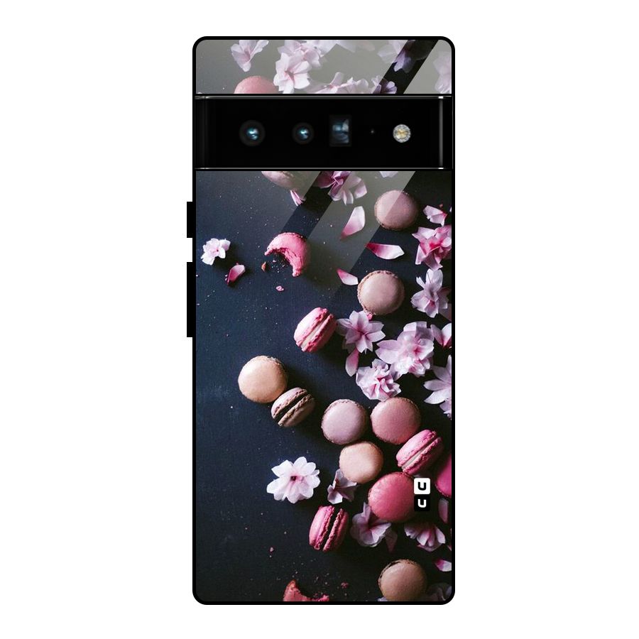 Macaroons And Cheery Blossoms Glass Back Case for Google Pixel 6 Pro