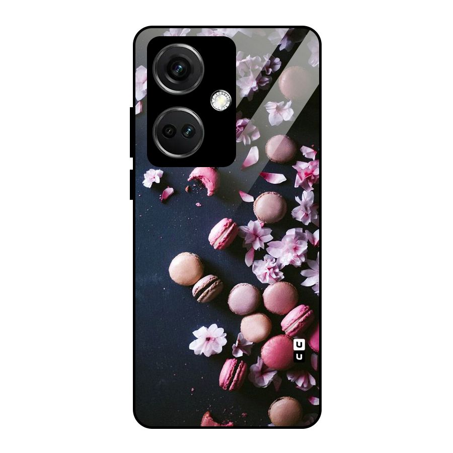 Macaroons And Cheery Blossoms Glass Back Case for OnePlus Nord CE 3 5G