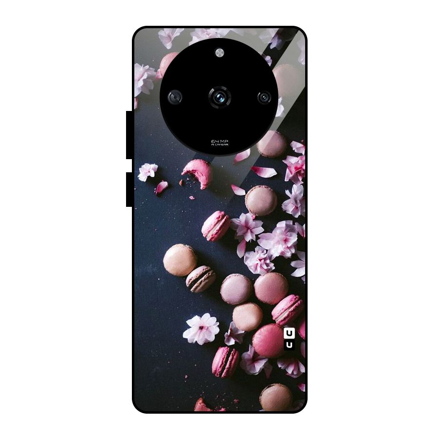Macaroons And Cheery Blossoms Glass Back Case for Realme Narzo 60 5G