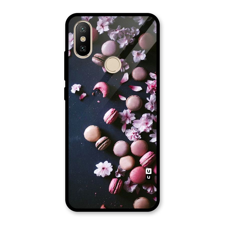 Macaroons And Cheery Blossoms Glass Back Case for Redmi A2