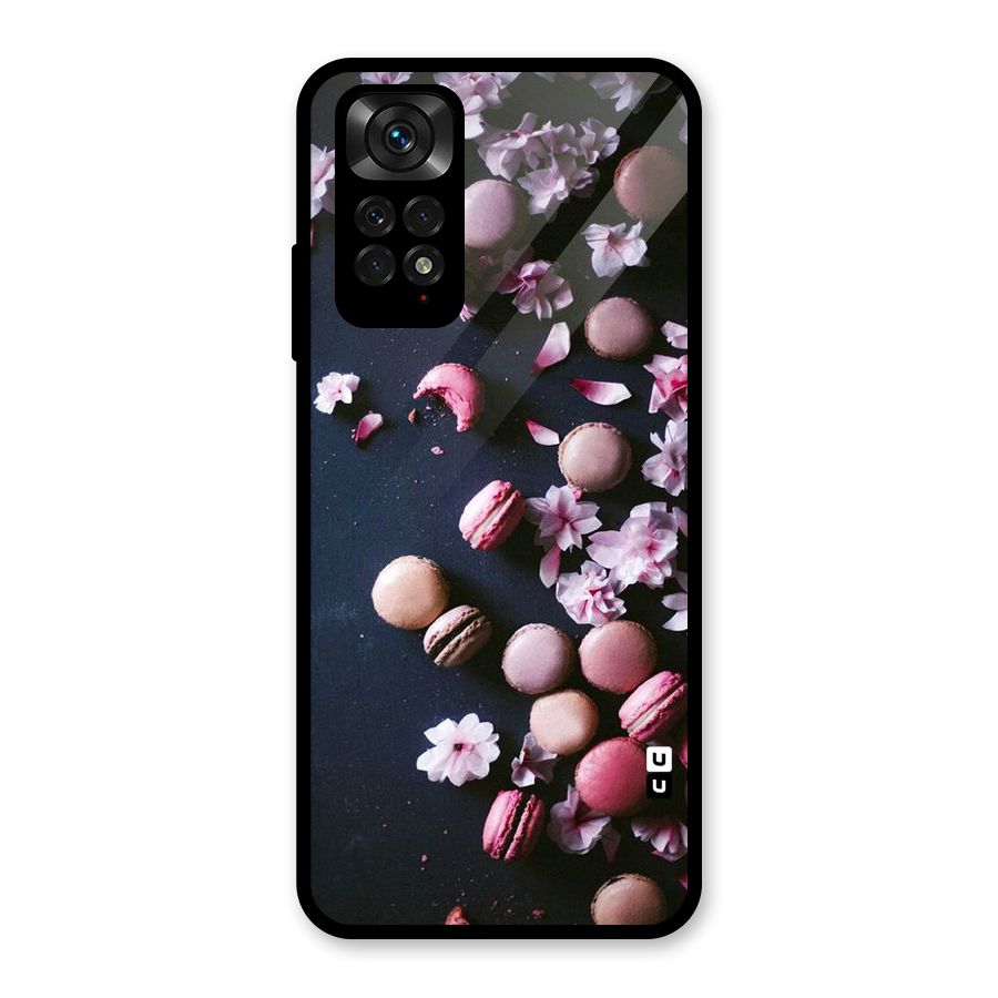 Macaroons And Cheery Blossoms Glass Back Case for Redmi Note 11S