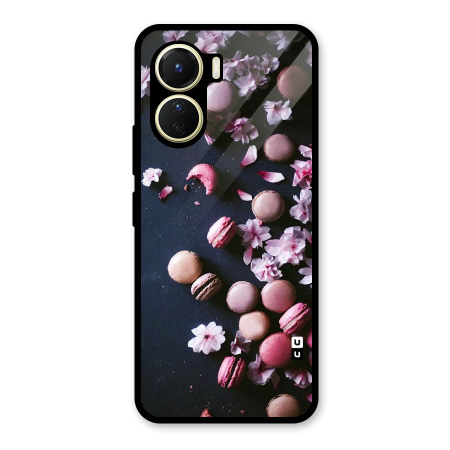 Macaroons And Cheery Blossoms Glass Back Case for Vivo Y16
