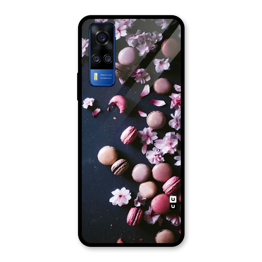 Macaroons And Cheery Blossoms Glass Back Case for Vivo Y31