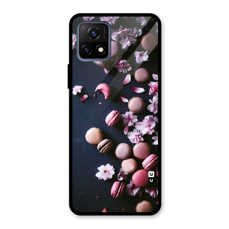 Macaroons And Cheery Blossoms Glass Back Case for Vivo Y72 5G