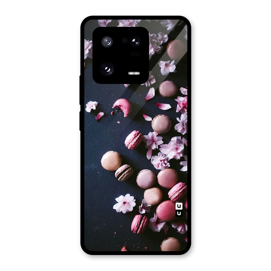 Macaroons And Cheery Blossoms Glass Back Case for Xiaomi 13 Pro