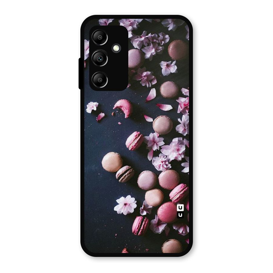 Macaroons And Cheery Blossoms Metal Back Case for Galaxy A14 5G