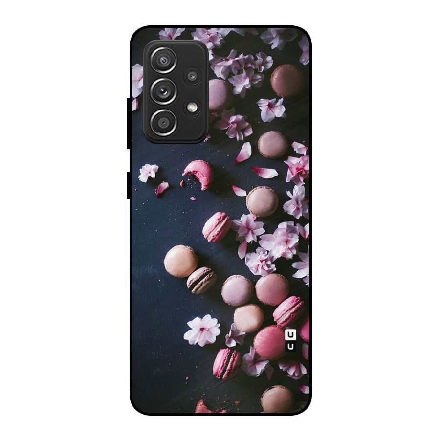 Macaroons And Cheery Blossoms Metal Back Case for Galaxy A52s 5G