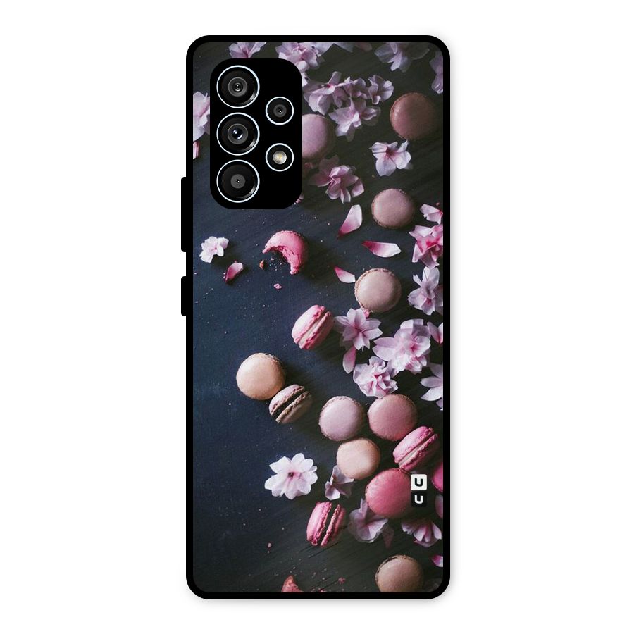Macaroons And Cheery Blossoms Metal Back Case for Galaxy A53 5G